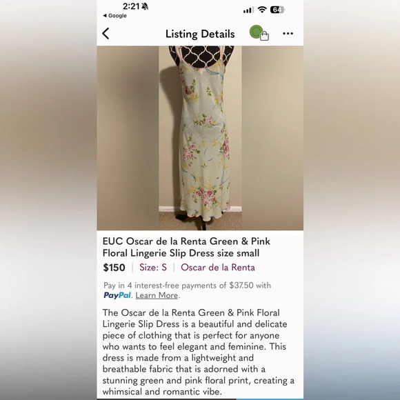 Oscar De La Renta robe and slip dress gown set - Picture 11 of 14